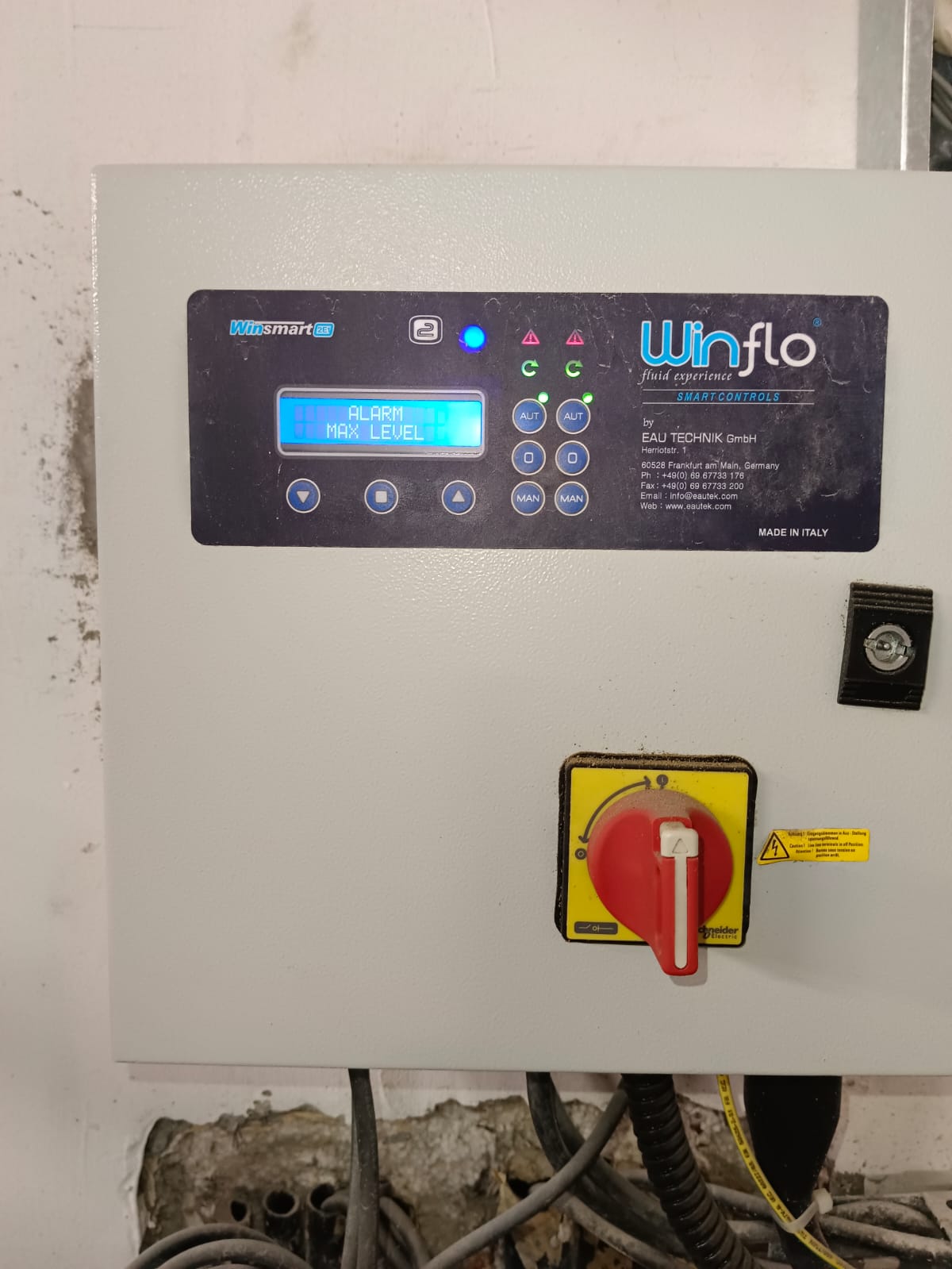Winflo control panel